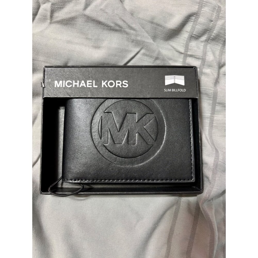Michael Kors Logo Mens Black Wallet - NWT